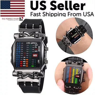 Luxury Men's Watch LED Sports Date Digital Bracelet Waterproof Quartz Wristwatch • $8.99