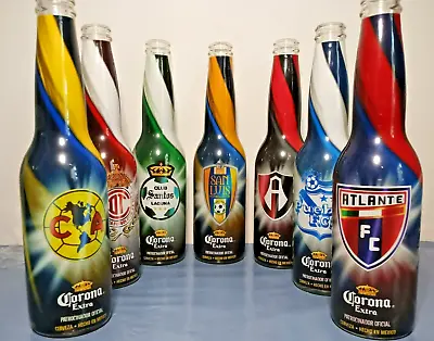 Cerveza Corona Limited Liga MX  7 Beer Bottles Set 2011 America Atlas • $119.68