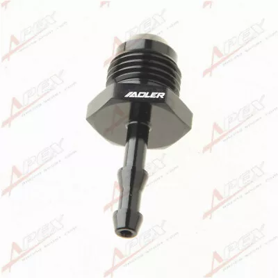 6AN AN6 AN-6 To 4mm Barb Straight Fitting Fuel Line Adapter Aluminum Black  • $4.99