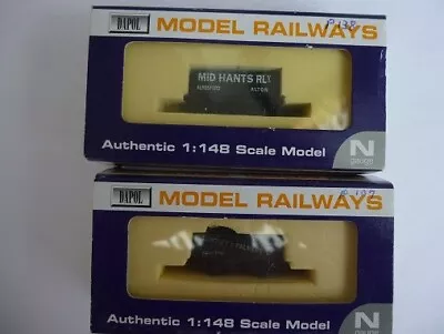 Dapol 2 X  Wagons: Mid Hants & Huntley & Palmer Coal Wagons N Gauge • £16