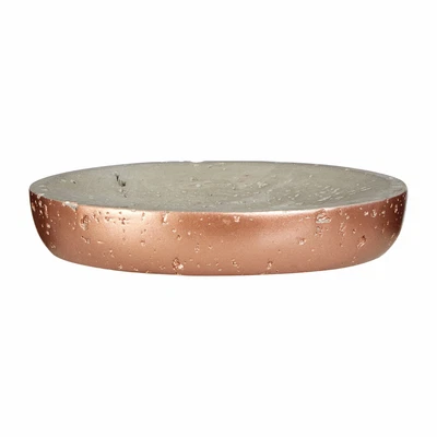 £10.95 • Buy Neptune Grey Copper Oval Soap Dish Holder Concrete Style Bathroom Accessories
