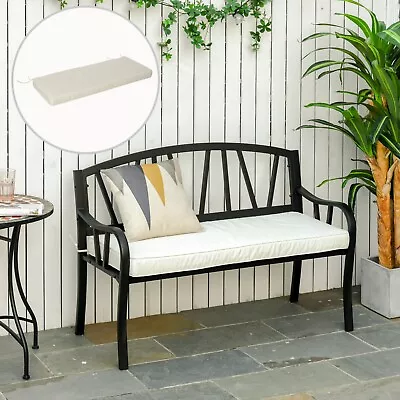 Bench Cushion 2 Seater Loveseat Seat Pad Swing Furniture Cream White • £56.44