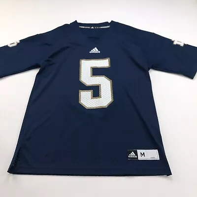 Notre Dame Football Jersey Medium #5 Blank Adult Adidas Blue White • $32.80