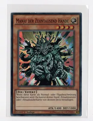 Yugioh GERMAN Manju Of The Ten Thousand Hands THSF-EN033 DE033 Super 1st ED NM!! • $1.95