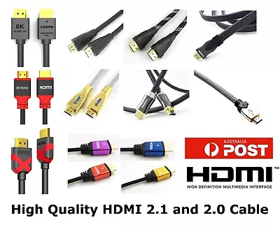 $8.50 • Buy Premium HDMI Cable V2.0 4K  / HDMI V2.1 8K High Speed Audio 3D ARC HEC 0.5m ~20m