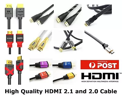 Premium HDMI Cable V2.0 4K  / HDMI V2.1 8K High Speed Audio 3D ARC HEC 0.5m ~20m • $8.99