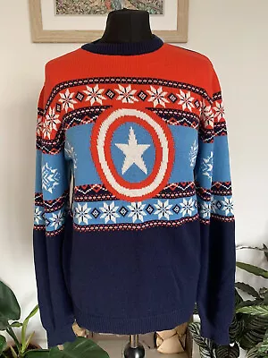 Brand New CAPTAIN AMERICA - Christmas Jumper - MARVEL - Size S - Primark • $34.80