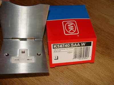 £14.99 • Buy Mk Edge 13 A 1g Unswitched Floor Socket Silver Anodised Aluminium  K14740 Saa W