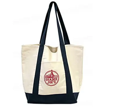 $29.95 • Buy Trader Joes Reusable Fashion Tote Bag From Heavy-Duty Cotton Canvas Shoulder Bag