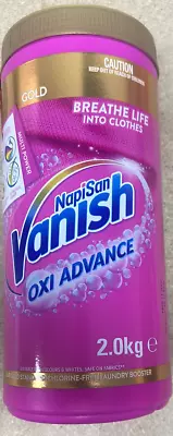 NEW Vanish NapiSan Gold Oxi Advance 2kg Laundry Booster Fabric Clothes Cleaner! • $23.99