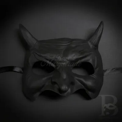 Devil Demon Masquerade Mask Halloween Costume Prom Ball Mask Black M31206 • $9.95