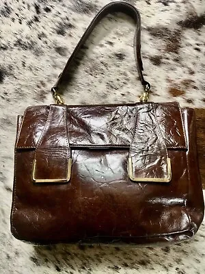 Ladies ACKERY VINTAGE 1950s Designer Hand Made British Leather Handbag • £20