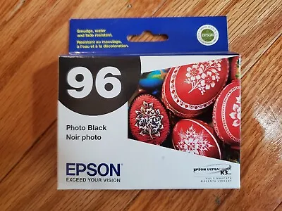 EPSON 96  Black INK CARTRIDGE T096120 OEM Genuine NEW Exp 2012 - 2014 For R2880 • $9.98