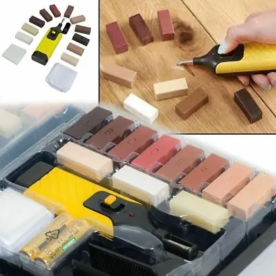 19pcs Laminate Floor Repair Kit Worktop Furniture Wax System For Chips Scratches • £12.85
