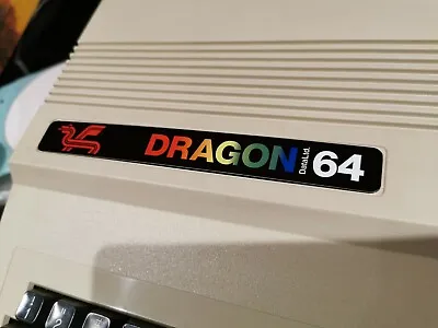 £12.99 • Buy DRAGON 64 Computer Ultimate Replacement Metal Sticker/Badge / Plate