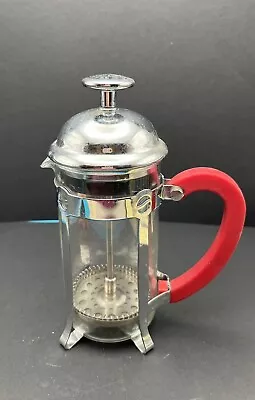 Starbucks Individual Mini French Press Stainless Coffee Maker Red Handle EUC • $15