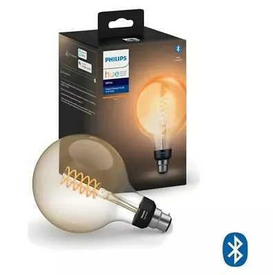 $59.95 • Buy Philips Hue Bluetooth 7W G125 B22 Filament Bulb Smart LED Light Bluetooth Globe