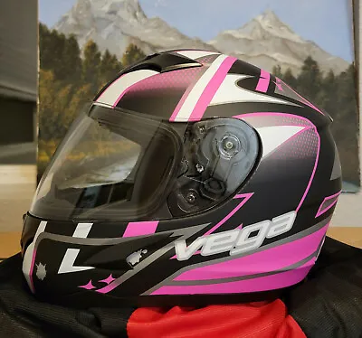   Evolution  Matte Pink Full Face Helmet -Vega V-Star • $90