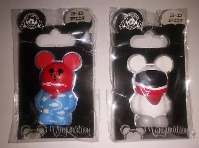 2 Disney Vinylmation 3-D Pins Monorail Red Mickey Mouse + WDW Balloon In Clouds • $39.95