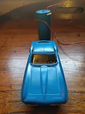 Vintage Battery Operated ( D Battery With Cord ) Blue 1958 Corvette Plastic Toy • $40