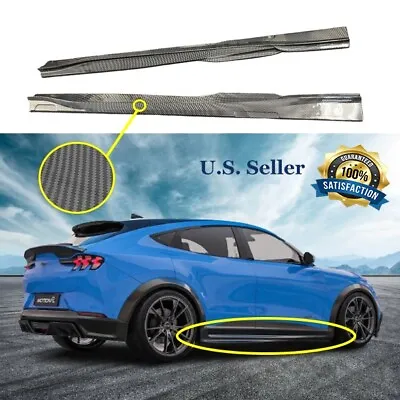 Fits 21-23 Ford Mustang Mach-E Side Skirt Extension Rocker Panel 2PC - Carbon Pt • $132.95