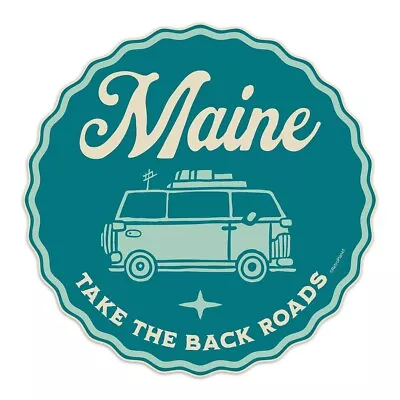 Mini Sticker; Maine Take The Back Roads Sticker; For Scrapbooking Souvenir • $2.99