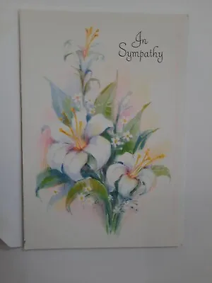 Vintage Greeting Card With Envelope Floral In Sympathy  • $9.72