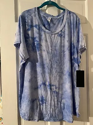 90 Degree By Reflex Women Blue Active T-Shirt 3X Plus NWT • $2.99