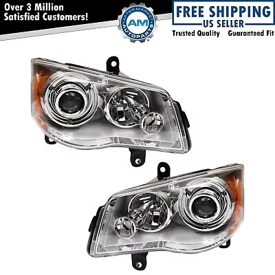 Headlight Set Fits 2008-2016 Chrysler Town Country • $222.81