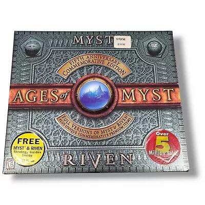 Ages Of Myst RIVEN Fifth Anniversary Commemorative Edition PC Game Big Box • $15