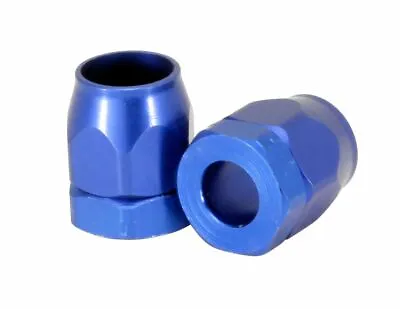 Clamp 7/32 Blue Anodized Aluminum Vacuum Line Ends Magna Hose End 2 Pack • $6.26