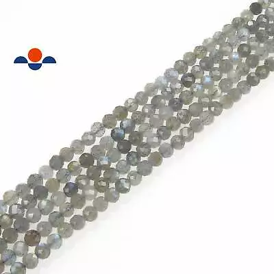 Natural Labradorite Faceted Round Beads 2mm 3mm 4mm 5mm 15.5  Strand • $8.49