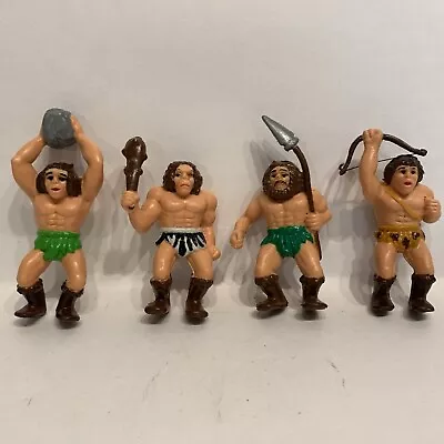 Vintage 1987 HG Toys Dinosaur Warriors Caveman 2” Figures Lot 4 Original Rare • $25