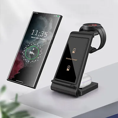 3in1 Fast Wireless Charger Station For Samsung Galaxy Watch S24 S23 Note20 Buds • $33.99