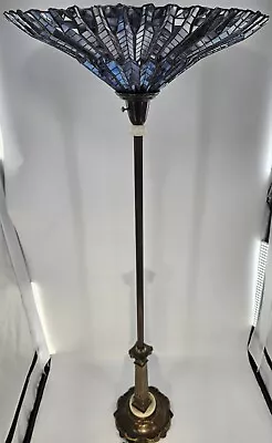 Floor Lamp Marble Base Cast Iron Bronze Finish 66x25 • $450