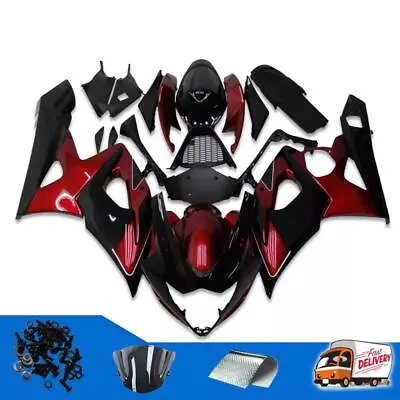 DS Injection Kit Red Black Fairing Fit For  2005-2006 GSXR 1000 I005 • $389.99