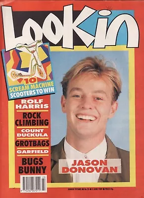Look In Magazine #23 1989 Jason Donovan Cover Poster & Feature. • £4.99