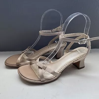 Mudd Melody Natural Satin Chunky Heels 2” Size 6.5 Good Condition Nude Color • $17.28