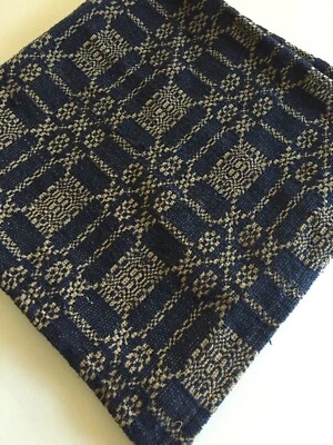 $19.95 • Buy New Primitive Colonial NAVY BLUE LOVERS KNOT TABLE SQUARE Coverlet Tablecloth