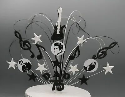 Elvis Presley Birthday Cake Topper Any Age Colour  Stars On Wires Decoration 003 • £14.99