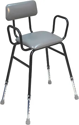 £68.99 • Buy Aidapt Black & Grey Height Adjustable Perching Stool With Angled Seat