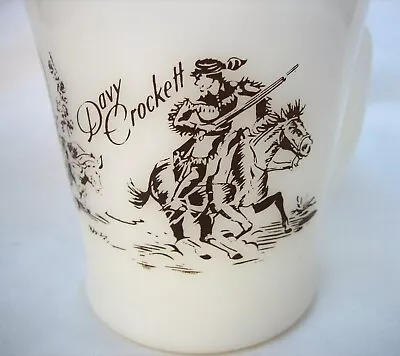 Vintage 1950s Anchor Hocking Fire King DAVY CROCKETT Mug • $19.99