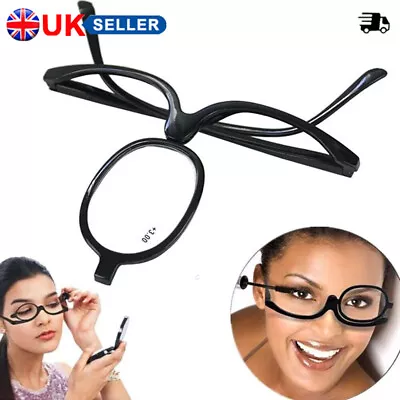 Black Make Up Reading Glasses Magnifying Eye Makeup Folding Eyewear +1.00 ~+4.00 • £5.89