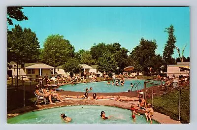 Vermilion OH-Ohio Peck's Vacation Cottages Pool Advertising Vintage Postcard • $7.99