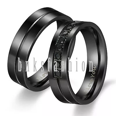 I Love You His & Her Couple Matching CZ Wedding Engagement Promise Band Ring • $9.99