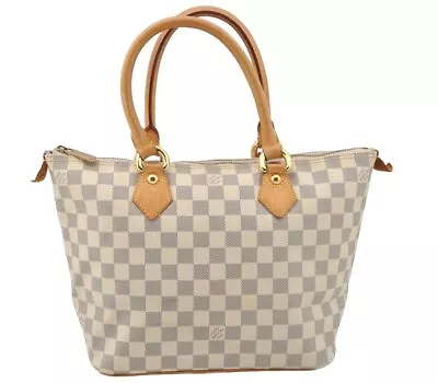 Authentic Louis Vuitton Damier Azur Saleya PM Shoulder Tote Bag N51186 LV 0259J • $265