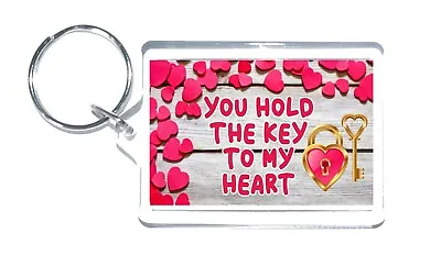 Nice Girlfriend Gift - Key To My Heart - Novelty Keyring - Valentines Birthday • £3.95