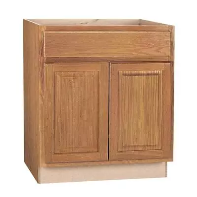 Hampton Bay Kitchen Cabinet 34.5  Finished Interior Furniture Board Medium Oak • $331.14