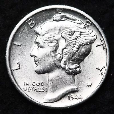 1944-S Mercury Silver Dime AU FREE SHIPPING  • $13.44