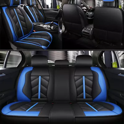 Front Rear Car Seat Covers Luxury PU Leather Universal For Full Set Seat Cushion • $92.99